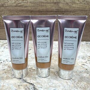 3 X The Creme Shop CC Cream Medium 130 Full Coverage SPF 30 Moisturizing 50ml